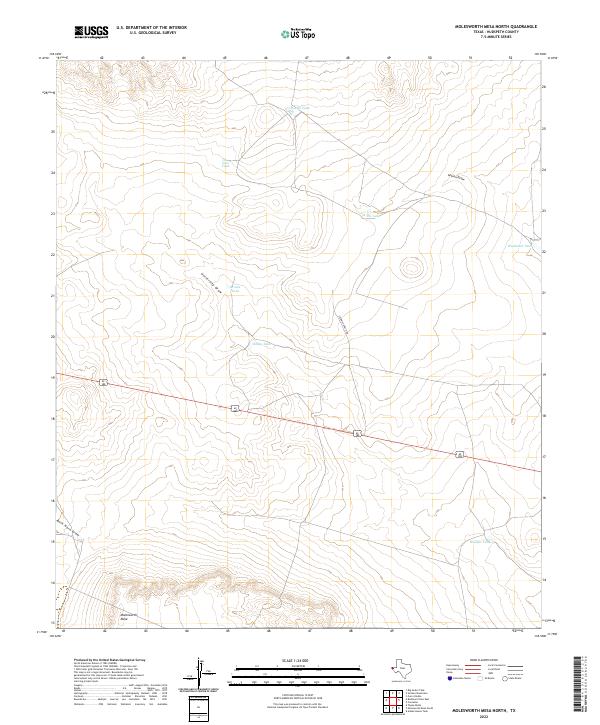 Molesworth Mesa North, TX — USGS 7.5-minute topo (2022)