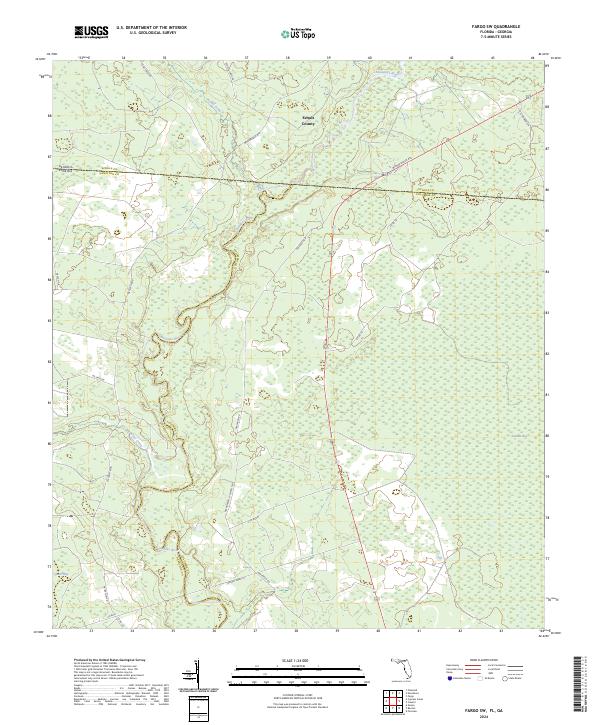 Fargo SW, FL-GA — USGS 7.5-minute topo (2024)