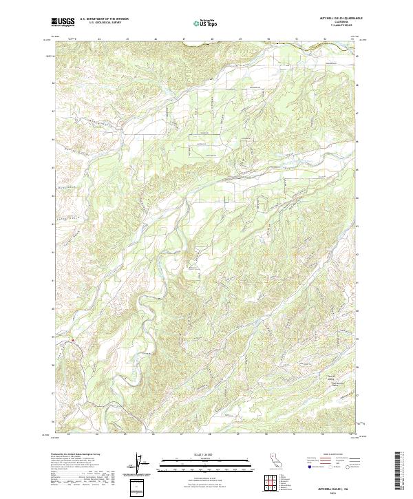 Mitchell Gulch, CA — USGS 7.5-minute topo (2021)