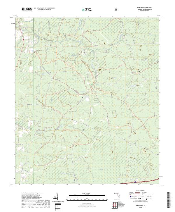 Deep Creek, FL — USGS 7.5-minute topo (2024)