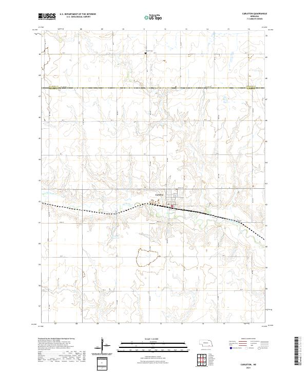 Carleton, NE — USGS 7.5-minute topo (2021)
