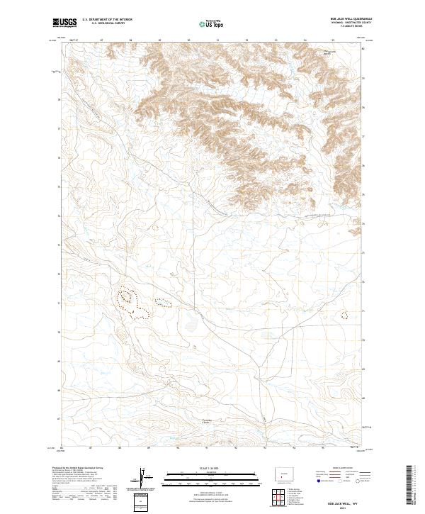 Bob Jack Well, WY — USGS 7.5-minute topo (2021)