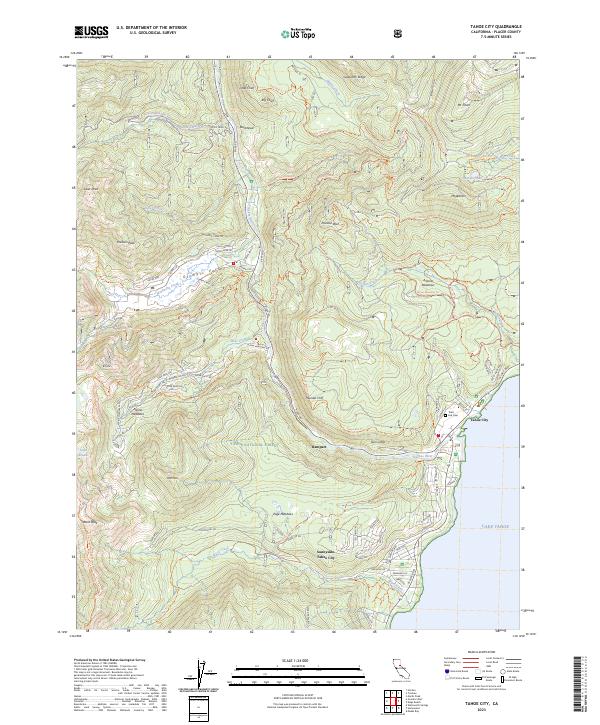 Tahoe City, CA — USGS 7.5-minute topo (2023)