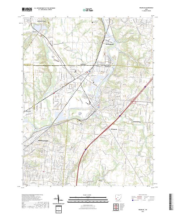 Franklin, OH — USGS 7.5-minute topo (2023)