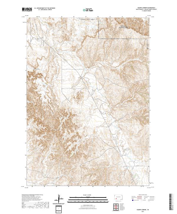 Sharps Corner, SD — USGS 7.5-minute topo (2021)