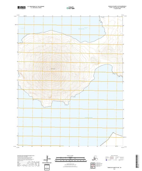 Samalga Island D-6 SW, AK — USGS 7.5-minute topo (2021)