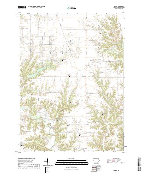 Sperry, IA — USGS 7.5-minute topo (2022)