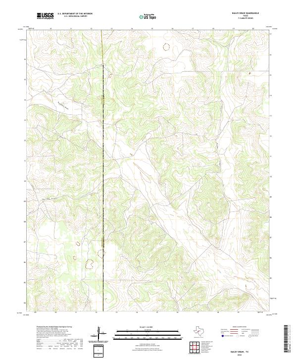 Bailey Draw, TX — USGS 7.5-minute topo (2022)