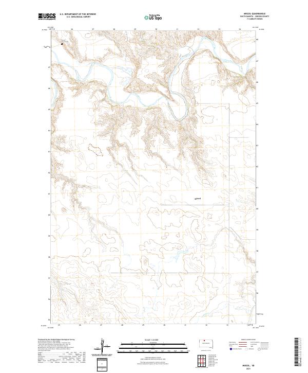 Miscol, SD — USGS 7.5-minute topo (2021)