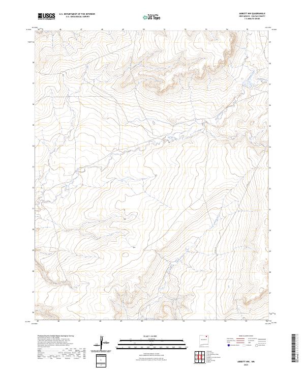 Abbott NW, NM — USGS 7.5-minute topo (2023)