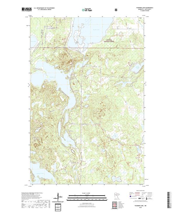 Thunder Lake, MN — USGS 7.5-minute topo (2022)
