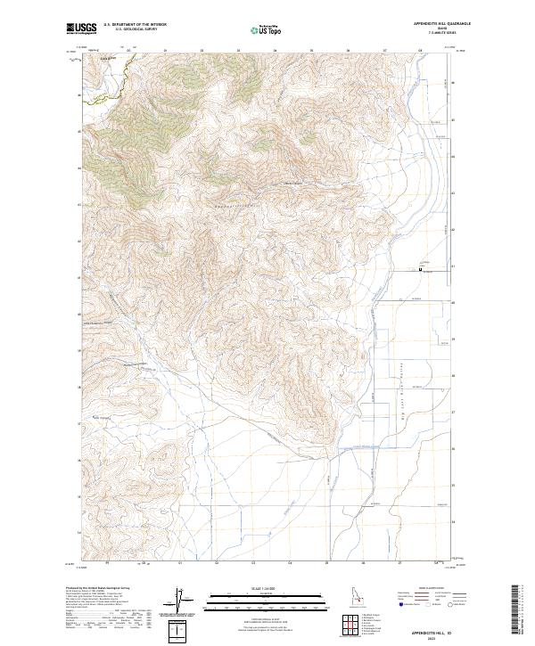 Appendicitis Hill, ID — USGS 7.5-minute topo (2023)