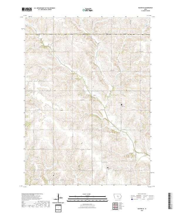 Baxter SE, IA — USGS 7.5-minute topo (2022)