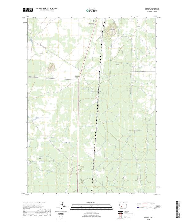 Mazama, OR — USGS 7.5-minute topo (2023)