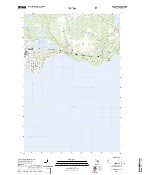 Manistique East, MI — USGS 7.5-minute topo (2023)