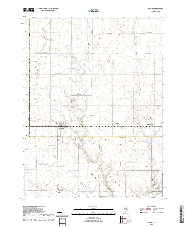 La Place, IL — USGS 7.5-minute topo (2024)