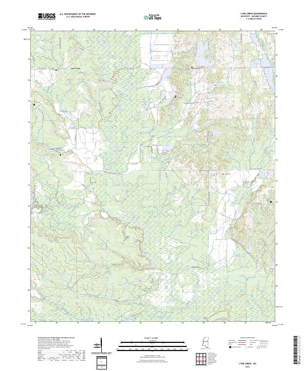 Lynn Creek, MS — USGS 7.5-minute topo (2024)