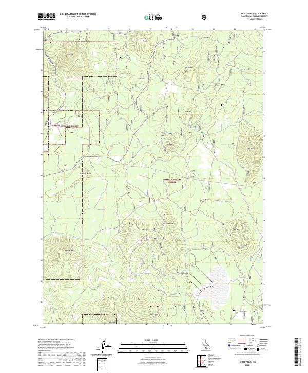 Horse Peak, CA — USGS 7.5-minute topo (2022)