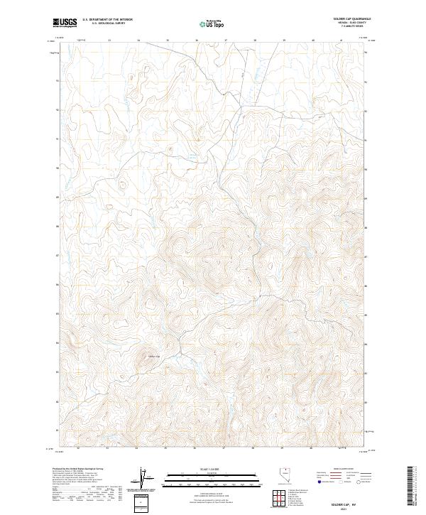 Soldier Cap, NV — USGS 7.5-minute topo (2021)