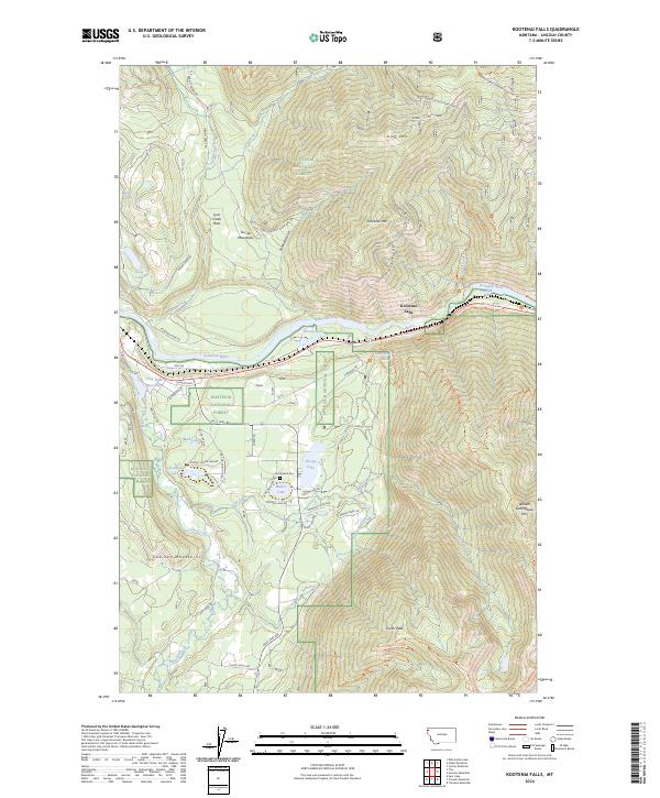 Kootenai Falls, MT — USGS 7.5-minute topo (2024)