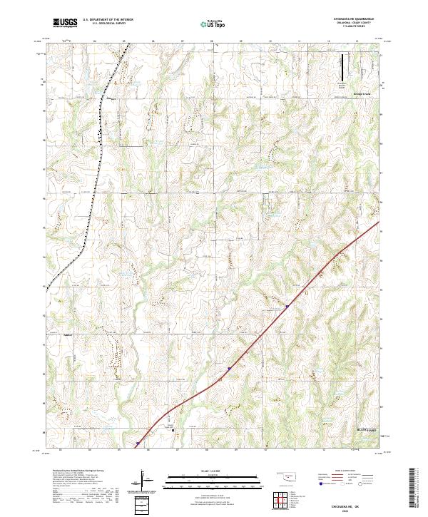Chickasha NE, OK — USGS 7.5-minute topo (2022)