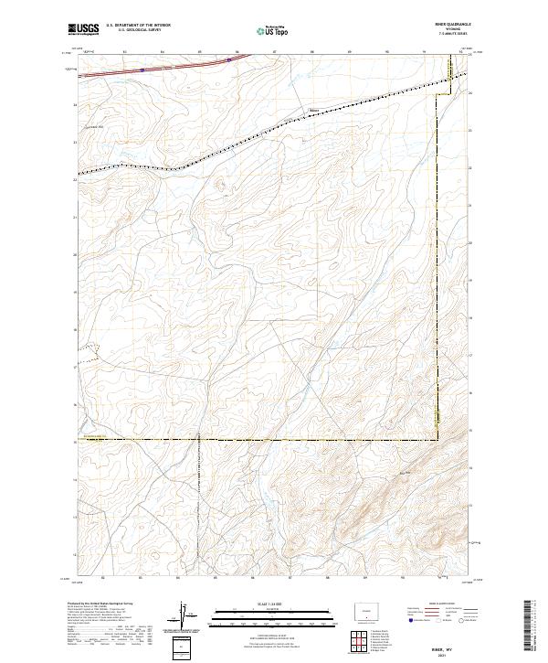 Riner, WY — USGS 7.5-minute topo (2021)