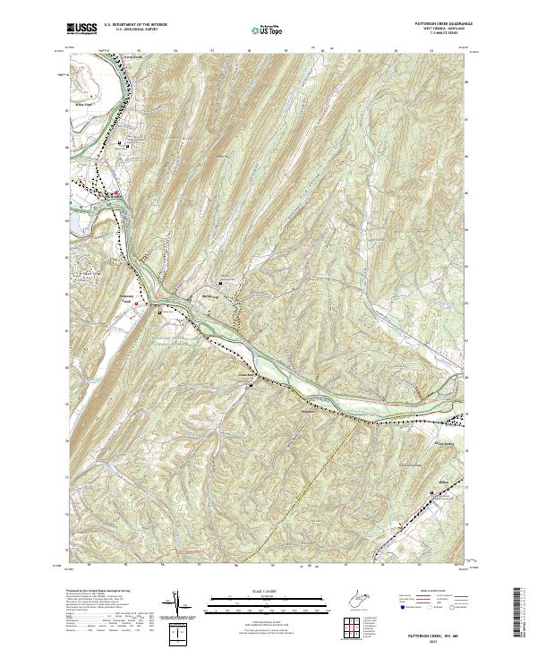 Patterson Creek, WV-MD — USGS 7.5-minute topo (2023)