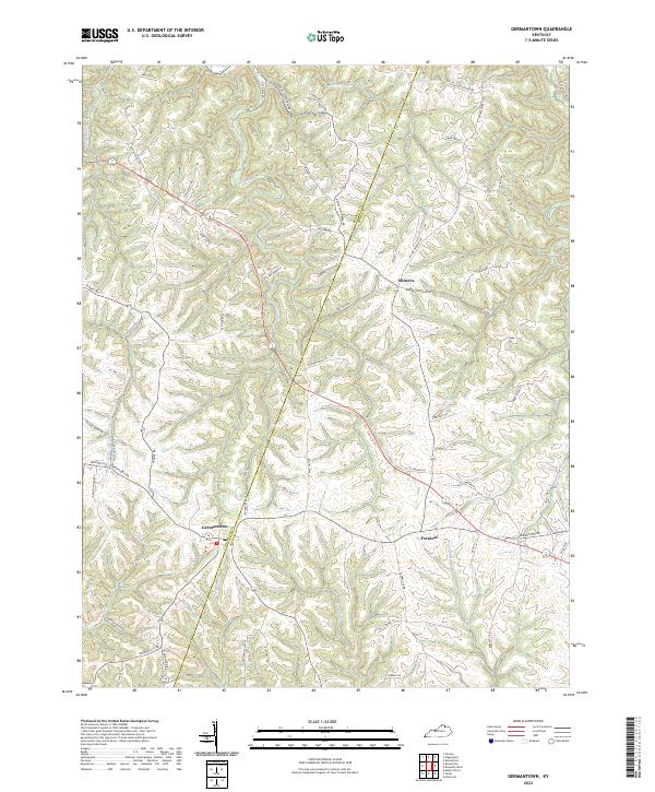 Germantown, KY — USGS 7.5-minute topo (2022)