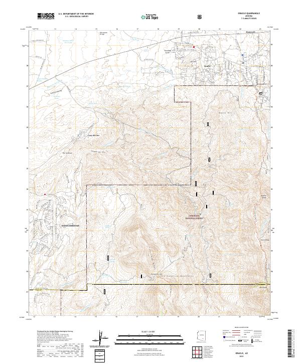 Oracle, AZ — USGS 7.5-minute topo (2021)
