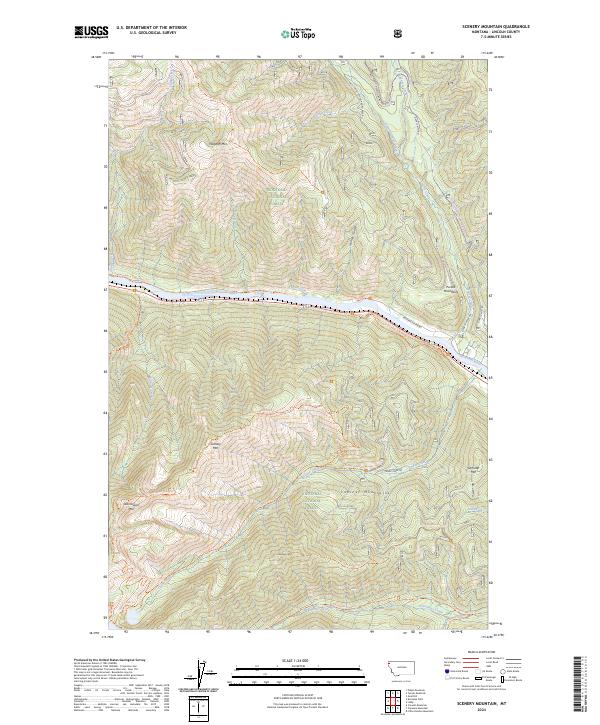 Scenery Mountain, MT — USGS 7.5-minute topo (2024)