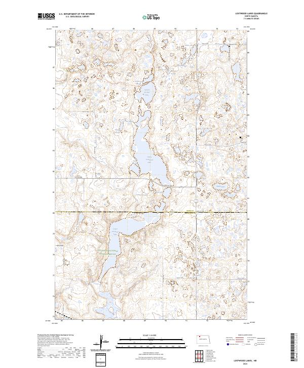 Lostwood Lakes, ND — USGS 7.5-minute topo (2024)