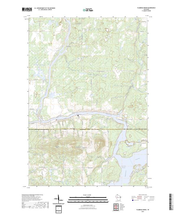 Flambeau Ridge, WI — USGS 7.5-minute topo (2023)