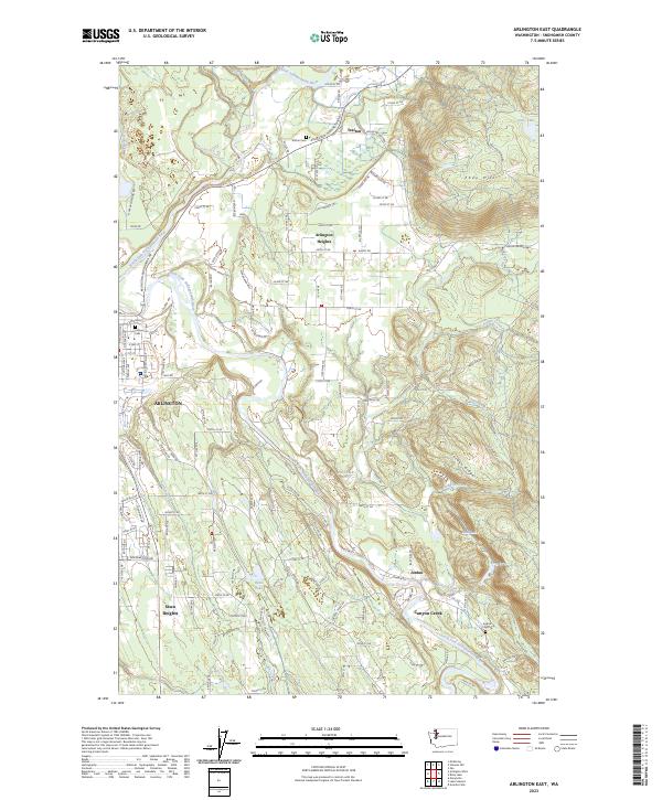 Arlington East, WA — USGS 7.5-minute topo (2023)