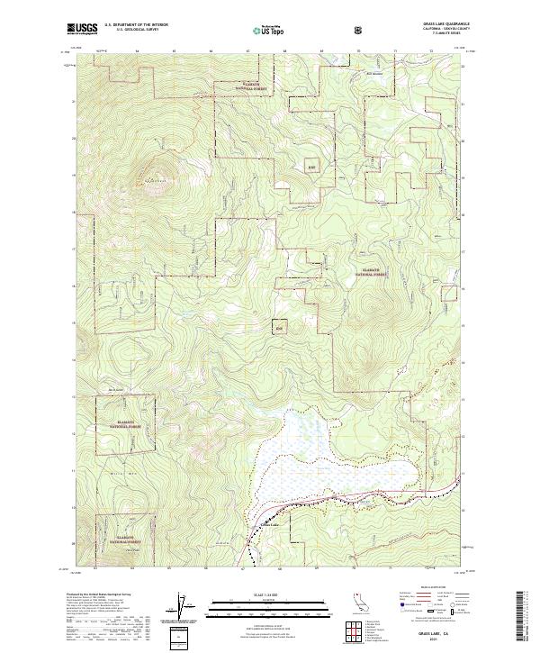Grass Lake, CA — USGS 7.5-minute topo (2021)