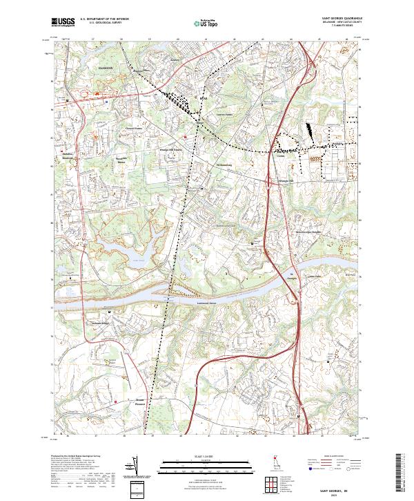 Saint Georges, DE — USGS 7.5-minute topo (2023)