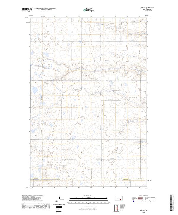 Jud NW, ND — USGS 7.5-minute topo (2024)