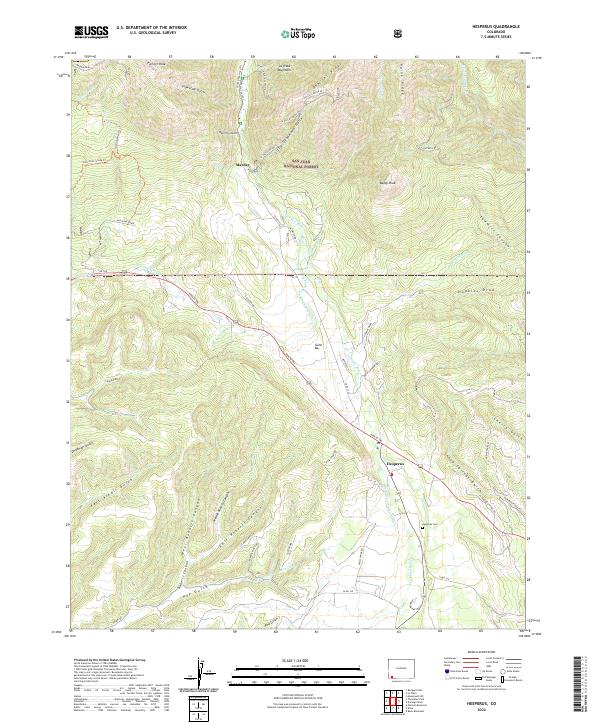 Hesperus, CO — USGS 7.5-minute topo (2022)