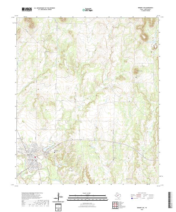 Robert Lee, TX — USGS 7.5-minute topo (2022)