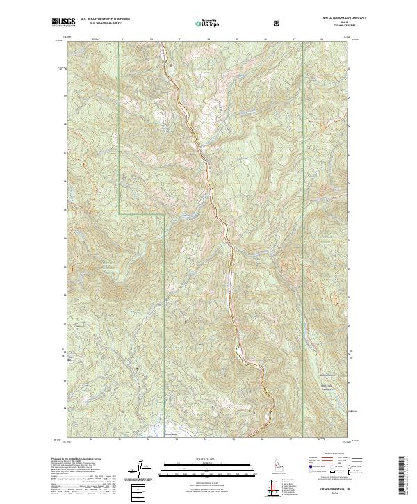 Indian Mountain, ID — USGS 7.5-minute topo (2024)