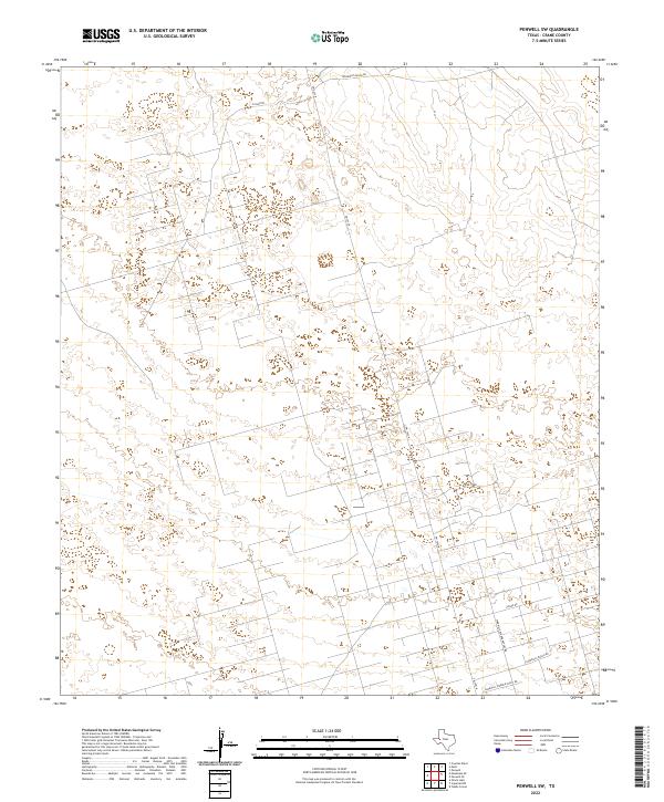 Penwell SW, TX — USGS 7.5-minute topo (2022)