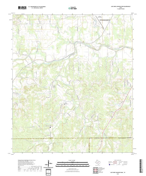 Lady Bird Johnson Park, TX — USGS 7.5-minute topo (2022)