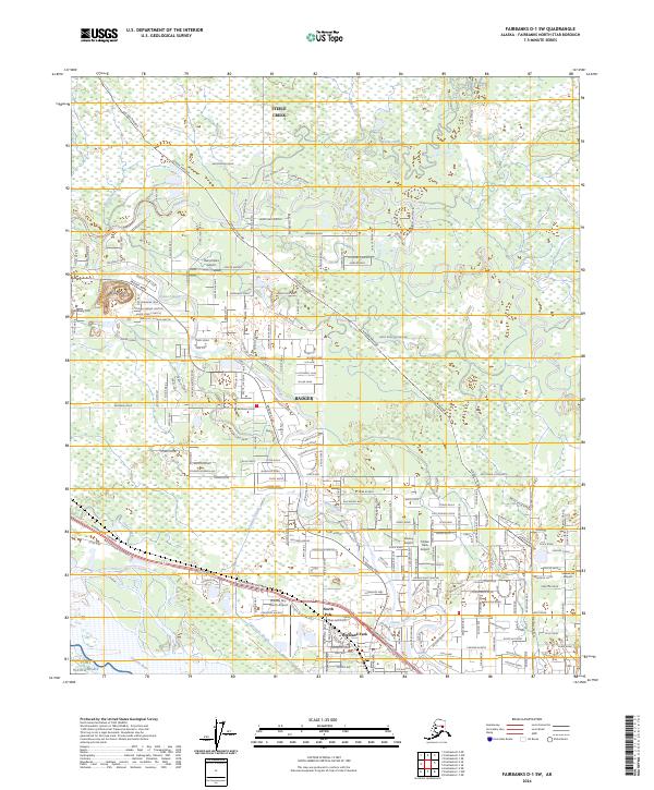 Fairbanks D-1 SW, AK — USGS 7.5-minute topo (2024)
