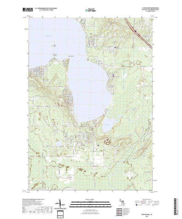 Lyon Manor, MI — USGS 7.5-minute topo (2023)