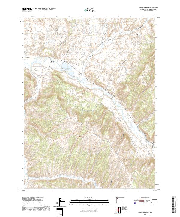 White River City, CO — USGS 7.5-minute topo (2022)