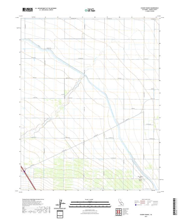 Chaney Ranch, CA — USGS 7.5-minute topo (2021)