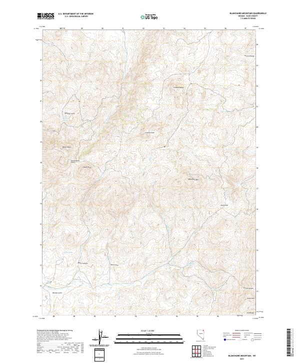 Blanchard Mountain, NV — USGS 7.5-minute topo (2021)
