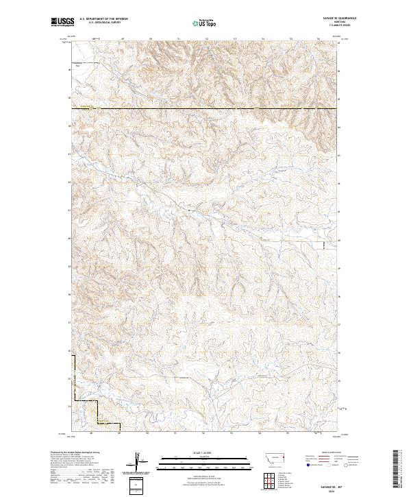 Savage SE, MT — USGS 7.5-minute topo (2024)