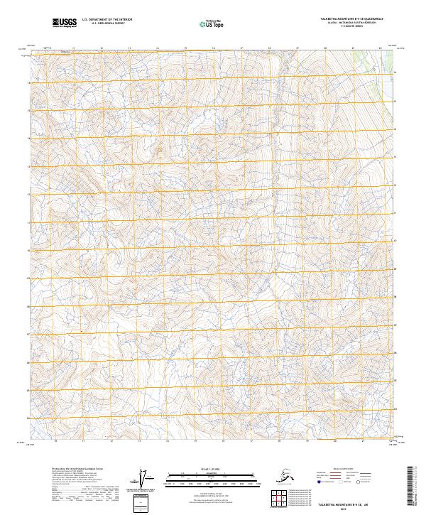 Talkeetna Mountains B-4 SE, AK — USGS 7.5-minute topo (2023)
