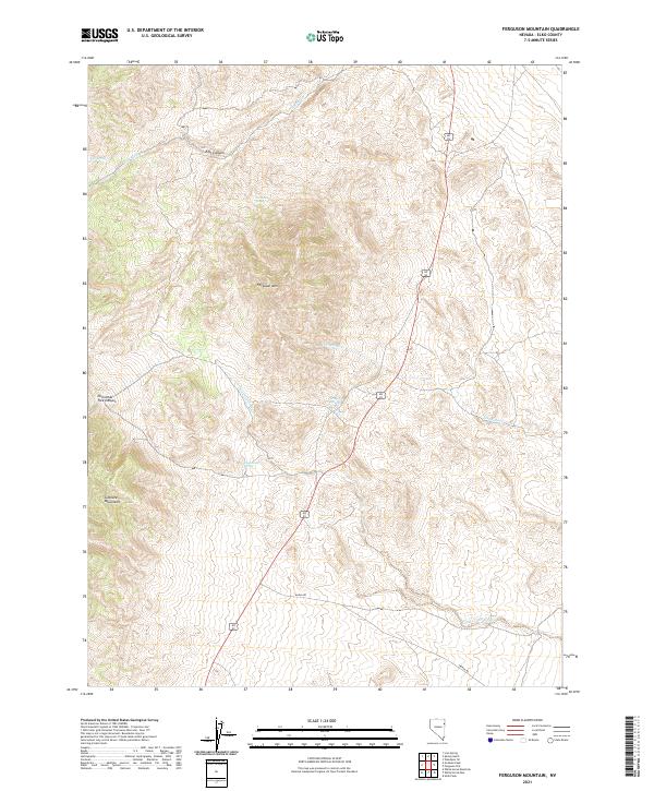 Ferguson Mountain, NV — USGS 7.5-minute topo (2021)