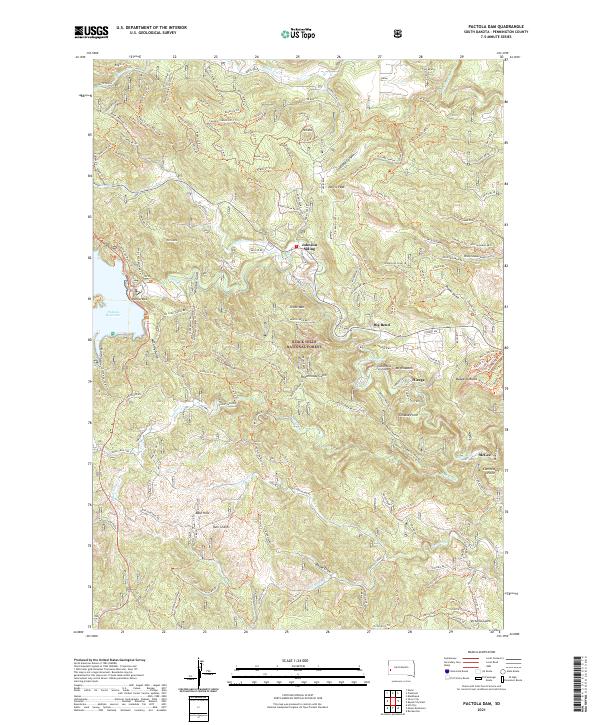 Pactola Dam, SD — USGS 7.5-minute topo (2021)